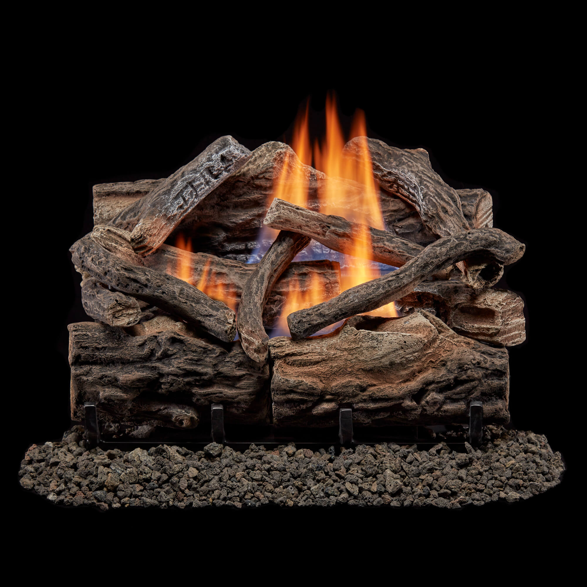 Bluegrass Living, Vent Free Gas Log Set - 18in. Rustic Oak, 3000 Heat Output 30000 Btu/hour, Heating Capability 1500 ft², Model# B18DR-UL4